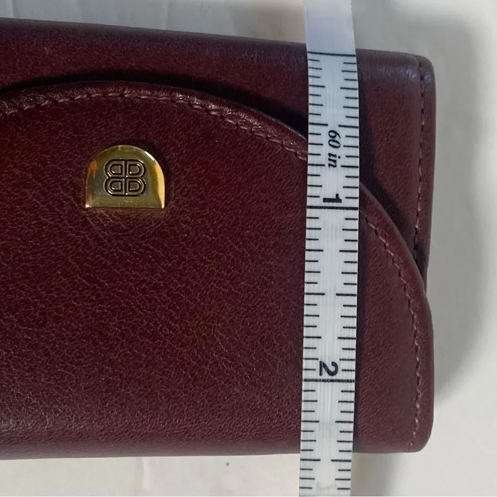 Bosca Mezza Luna Burgundy Leather Key Holder New Without Tags
